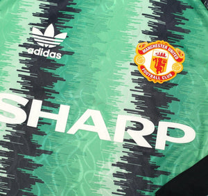 1990/92 SCHMEICHEL #1 Manchester United adidas Originals GK Football Shirt (S)