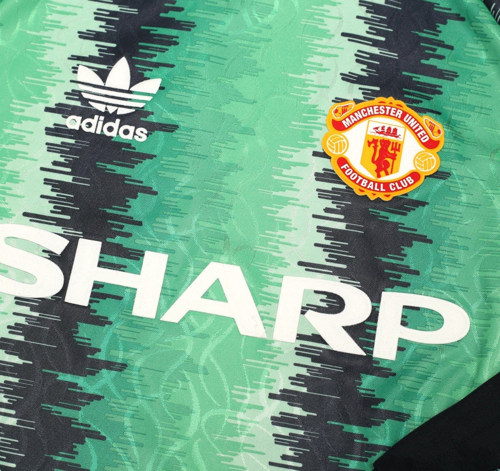 1990/92 SCHMEICHEL #1 Manchester United adidas Originals GK Football Shirt (S)
