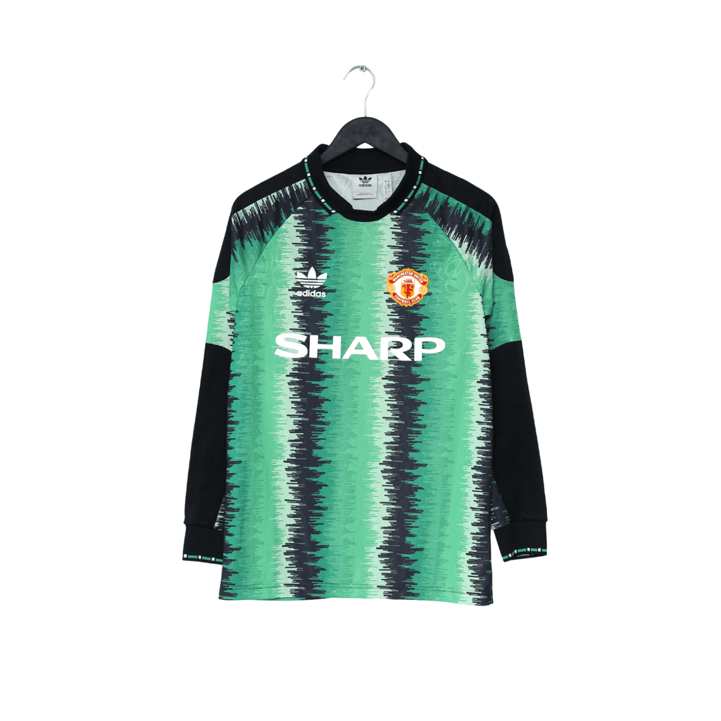 1990/92 SCHMEICHEL #1 Manchester United adidas Originals GK Football Shirt (S)