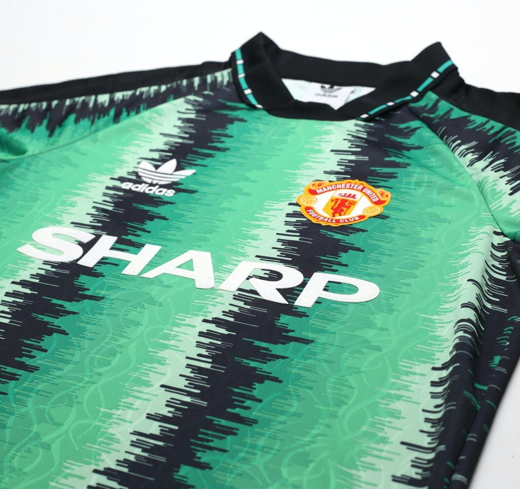 1990/92 SCHMEICHEL #1 Manchester United adidas Originals GK Football Shirt (S)