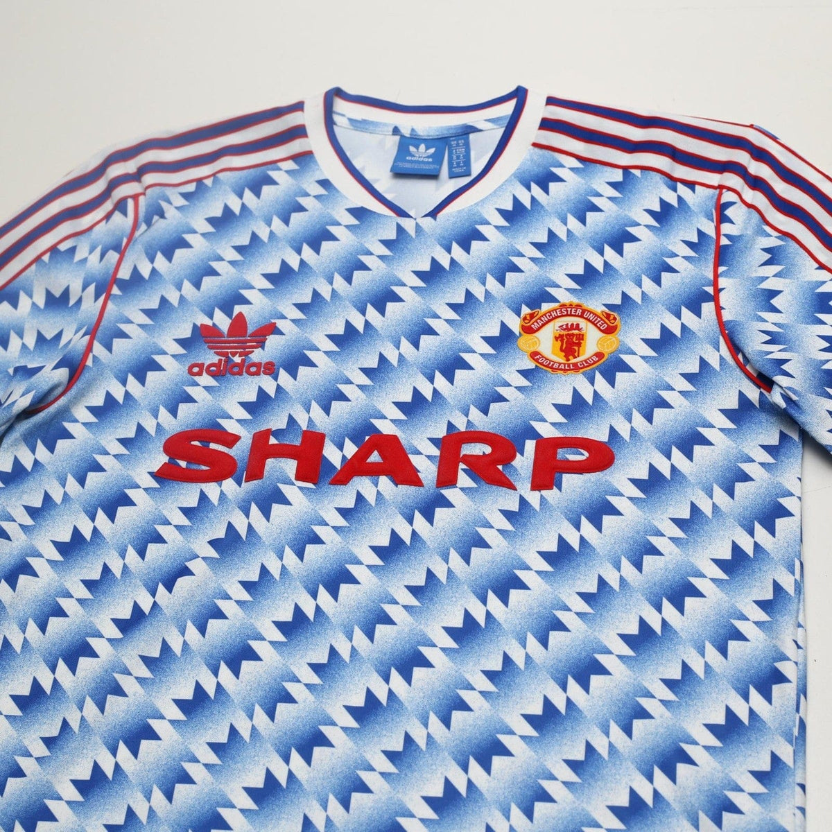 1990/92 Sharpe #7 Manchester United Retro adidas Away Football Shirt (M)