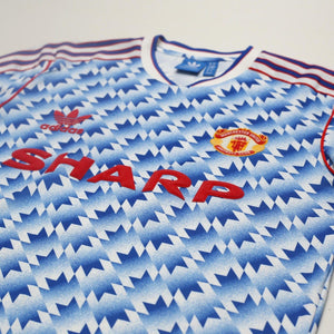 1990/92 Sharpe #7 Manchester United Retro adidas Away Football Shirt (M)
