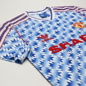 1990/92 Sharpe #7 Manchester United Retro adidas Away Football Shirt (M)