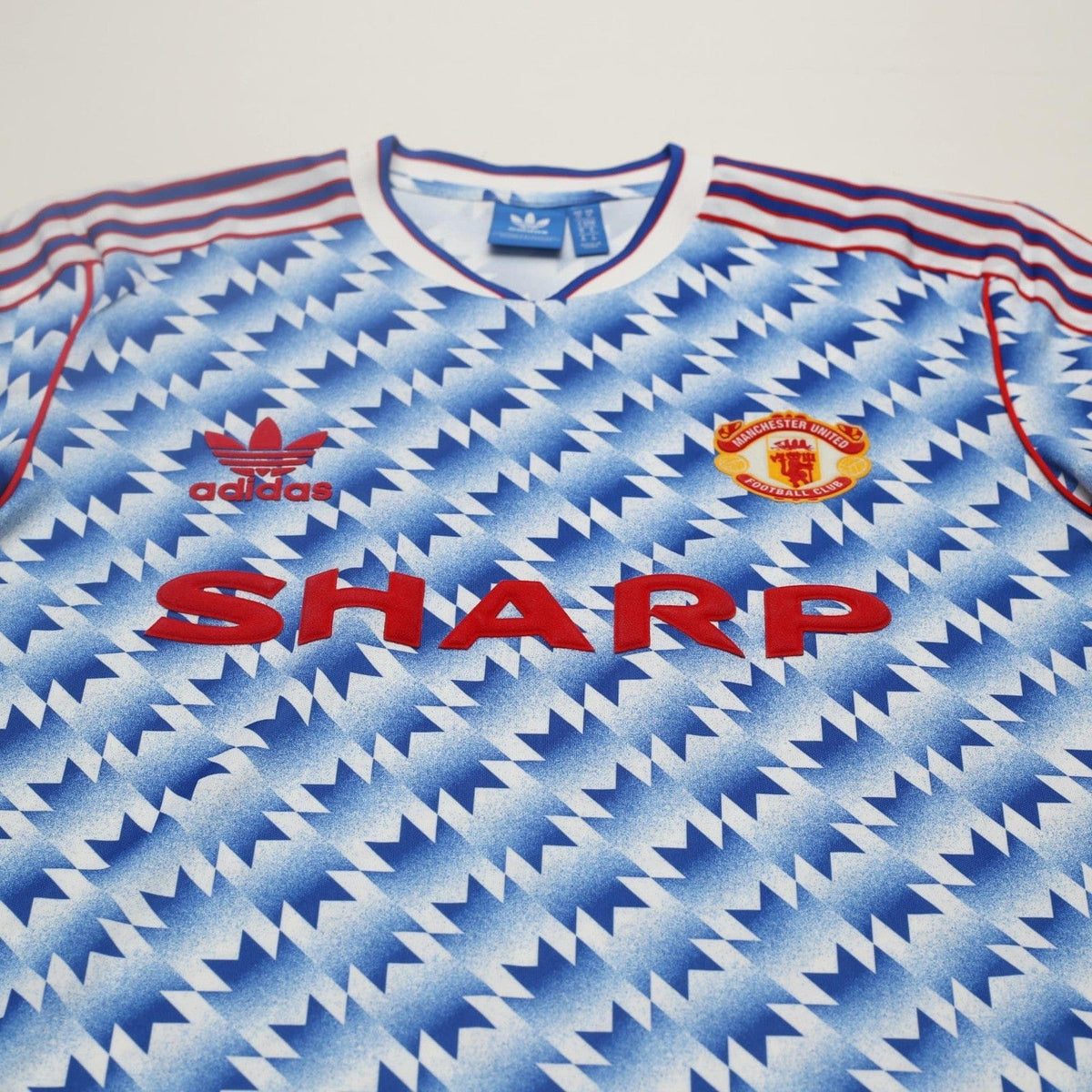 1990/92 Sharpe #7 Manchester United Retro adidas Away Football Shirt (M)