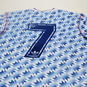 1990/92 Sharpe #7 Manchester United Retro adidas Away Football Shirt (M)