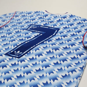 1990/92 Sharpe #7 Manchester United Retro adidas Away Football Shirt (M)