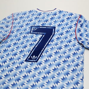 1990/92 Sharpe #7 Manchester United Retro adidas Away Football Shirt (M)