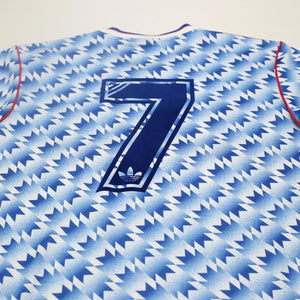 1990/92 Sharpe #7 Manchester United Retro adidas Away Football Shirt (M/L)