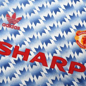 1990/92 Sharpe #7 Manchester United Retro adidas Away Football Shirt (M/L)