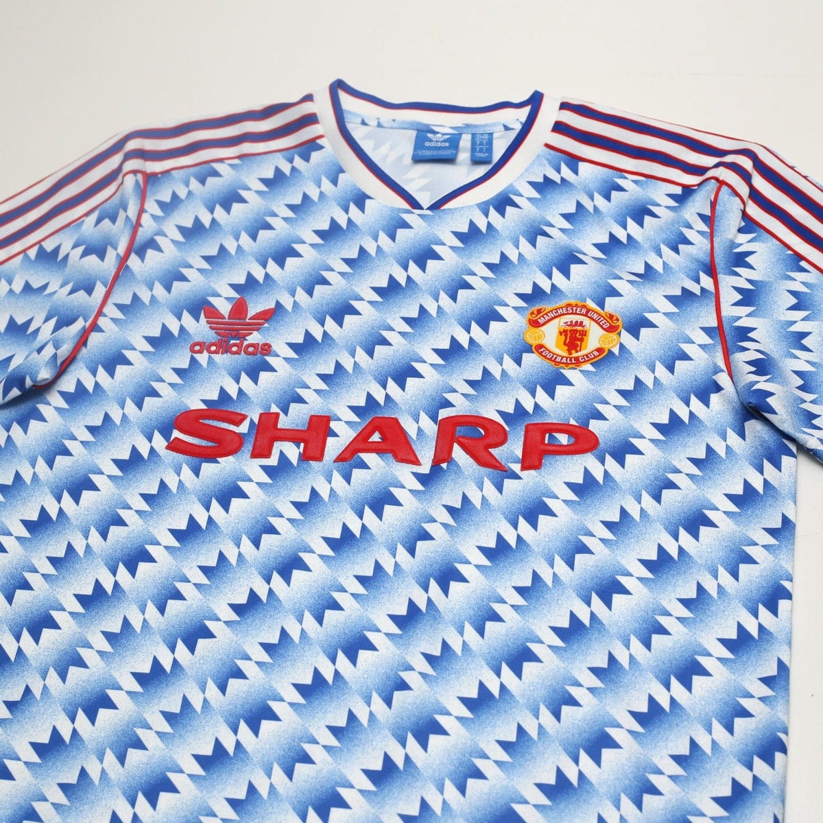 1990/92 Sharpe #7 Manchester United Retro adidas Away Football Shirt (M/L)