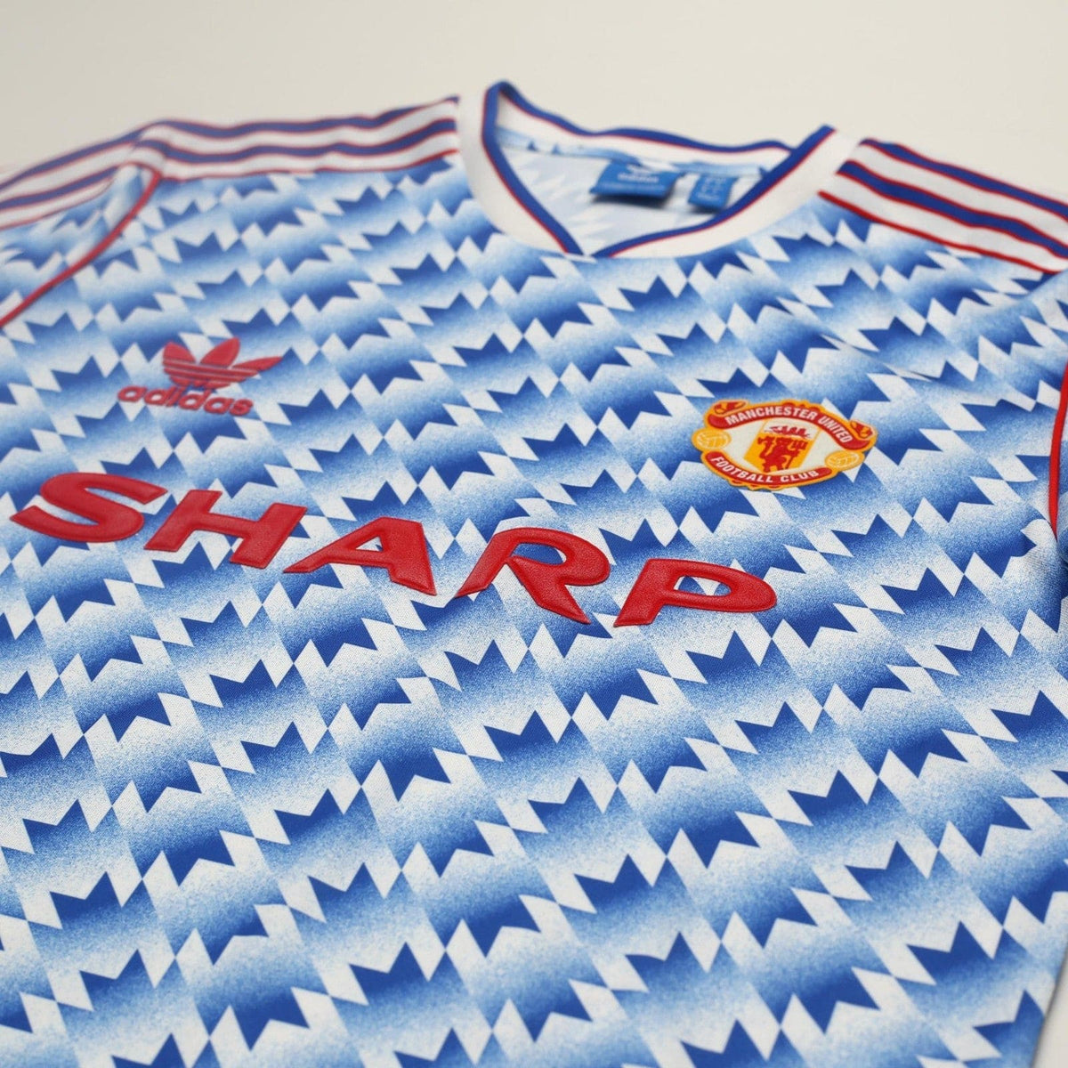 1990/92 Sharpe #7 Manchester United Retro adidas Away Football Shirt (M/L)