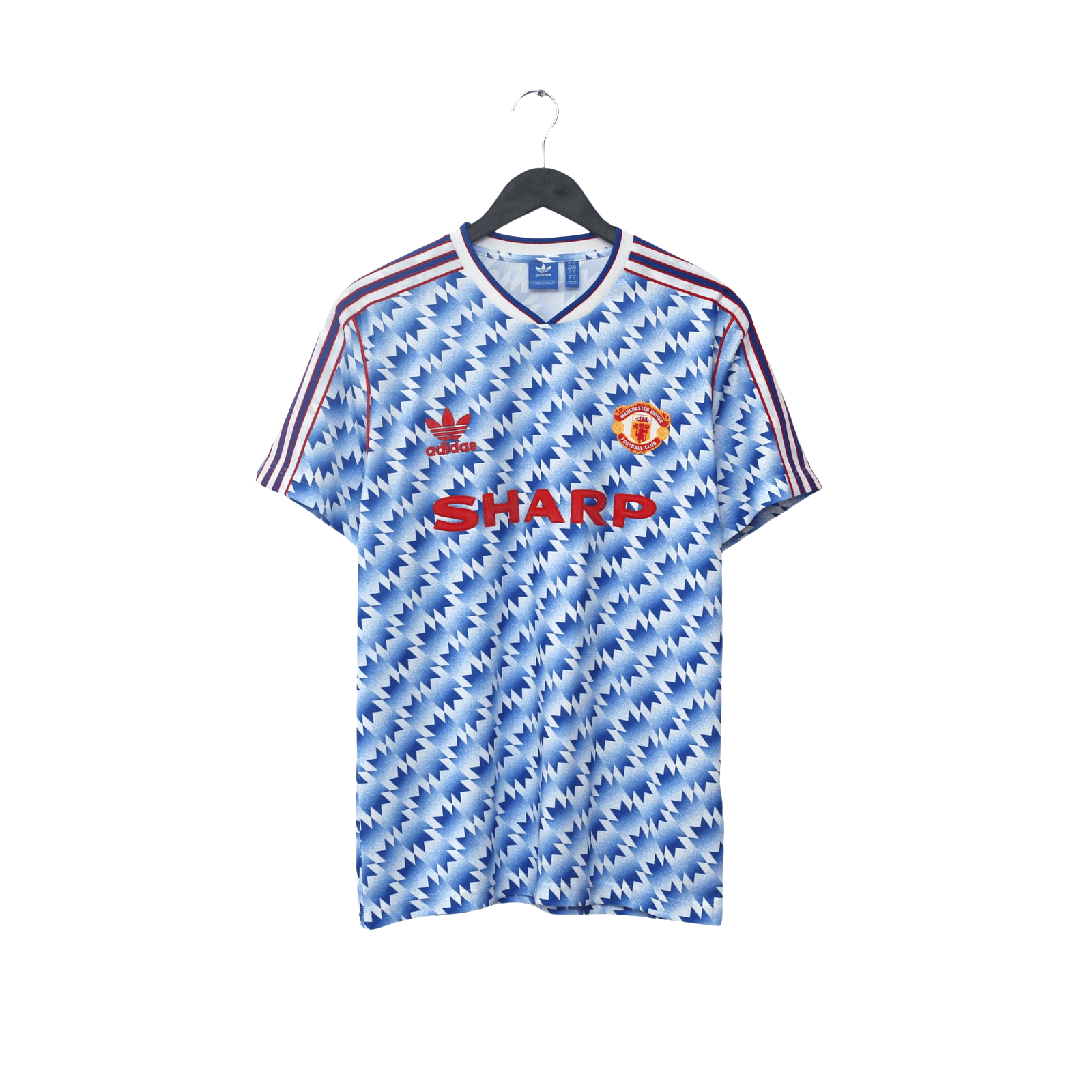 1990/92 Sharpe #7 Manchester United Retro adidas Away Football Shirt (M/L)