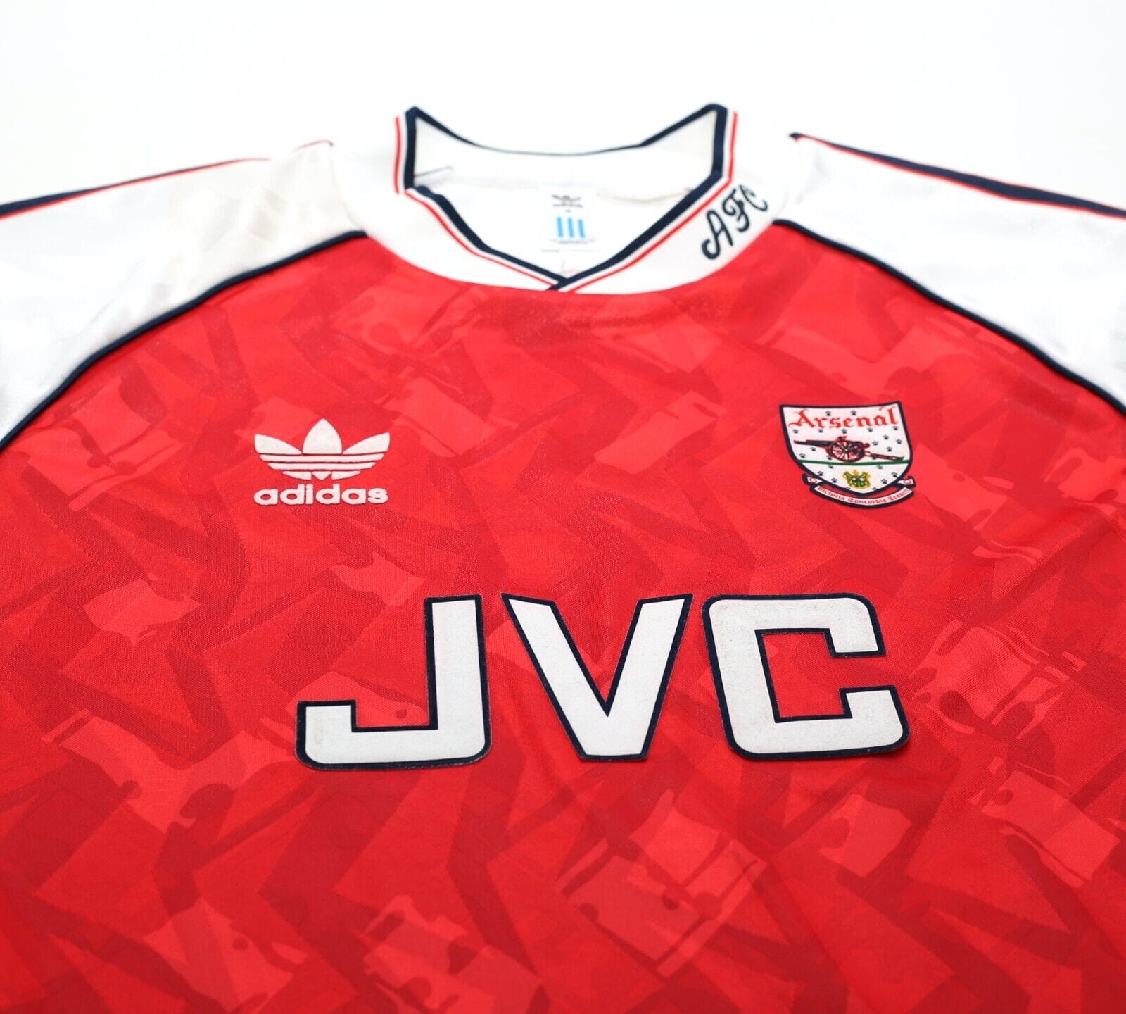 1990/92 WRIGHT #8 Arsenal Retro adidas Originals Home Football Shirt (M)