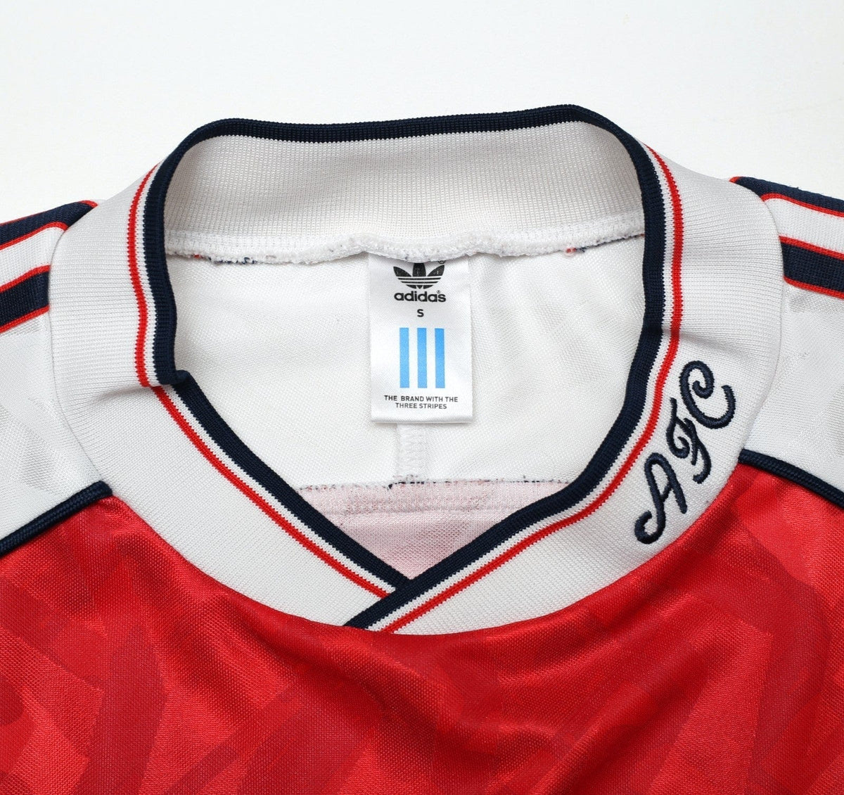 1990/92 WRIGHT #8 Arsenal Retro adidas Originals Home Football Shirt (S)