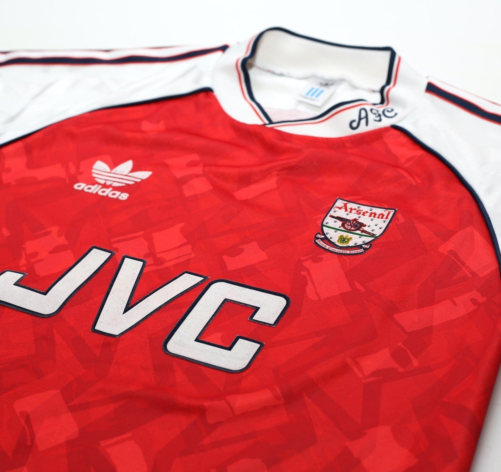 1990/92 WRIGHT #8 Arsenal Retro adidas Originals Home Football Shirt (S)