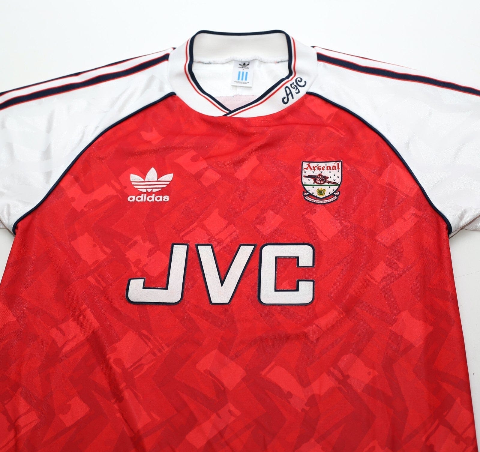 1990/92 WRIGHT #8 Arsenal Retro adidas Originals Home Football Shirt (S)
