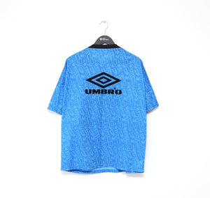 1990/93 ENGLAND Vintage Umbro Football Training Shirt (XL) Gascoigne Shearer Era
