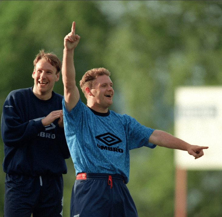 1990/93 ENGLAND Vintage Umbro Football Training Shirt (XL) Gascoigne Shearer Era