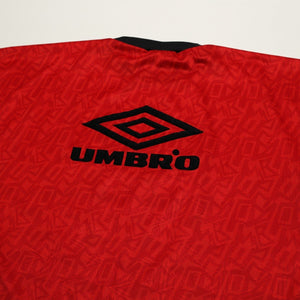 1990/93 Vintage Umbro Pro Football Training Shirt (XL) England Template