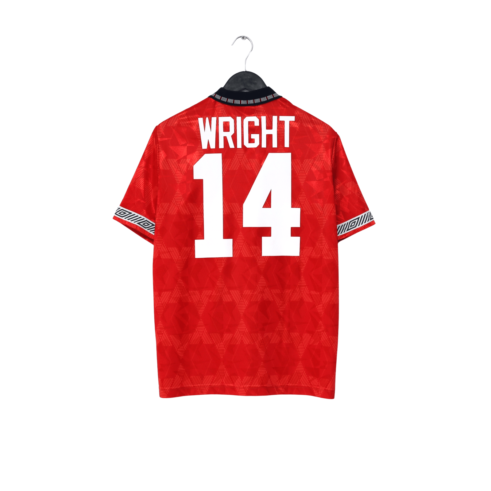 1990/93 Wright #14 England Vintage Umbro Away Football Shirt (M) US Cup 93