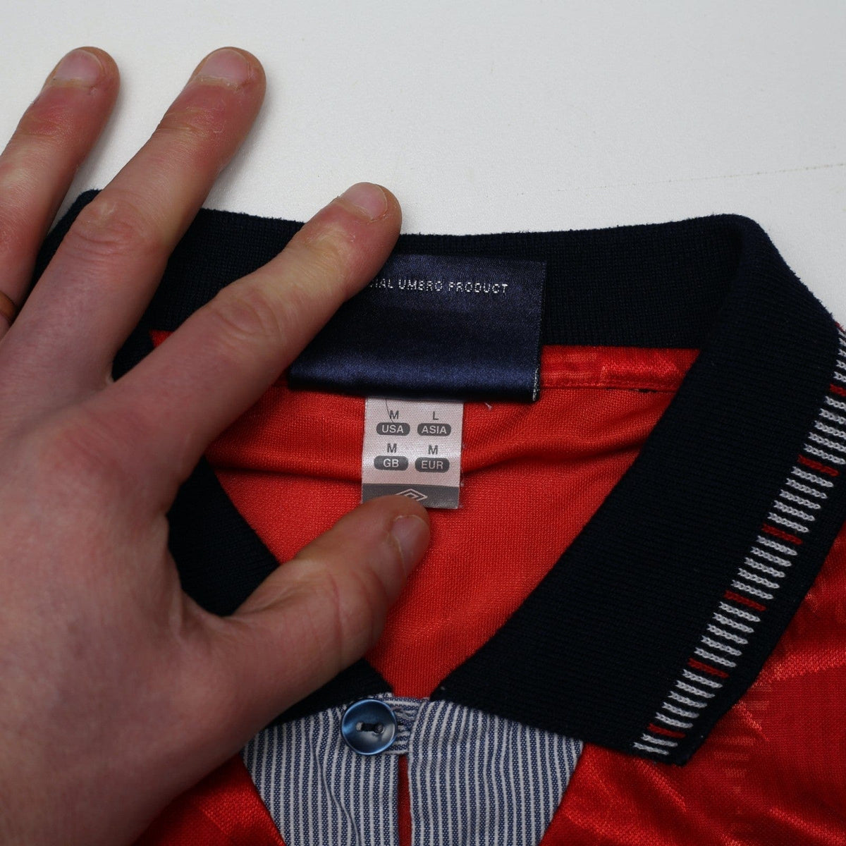 1990/93 Wright #14 England Vintage Umbro Away Football Shirt (M) US Cup 93