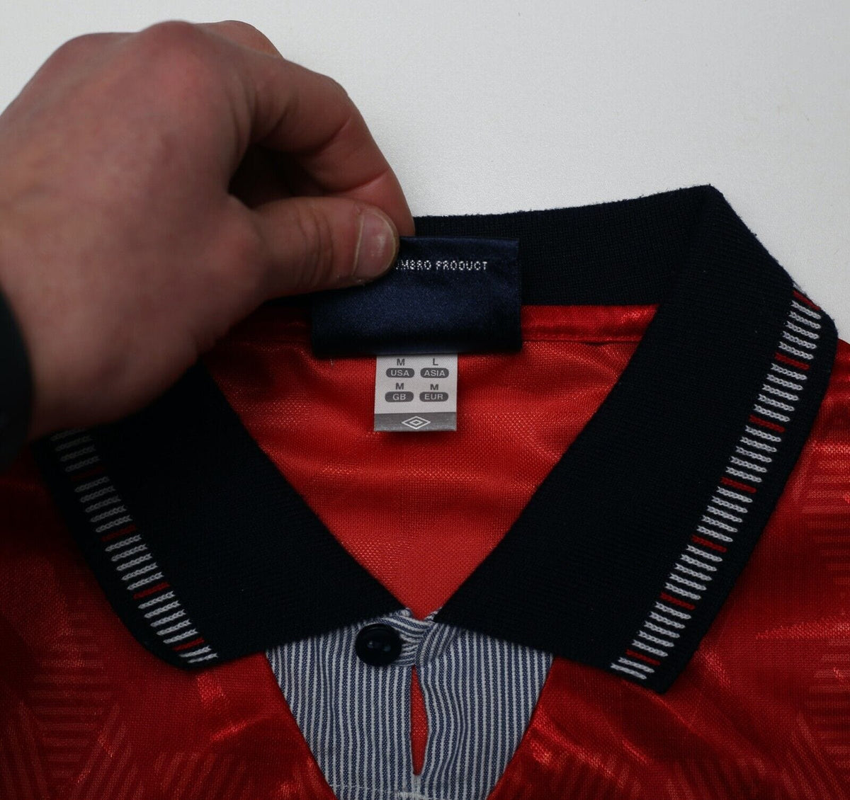 1990/93 WRIGHT #8 England Retro Umbro Away Football Shirt (M) San Marino