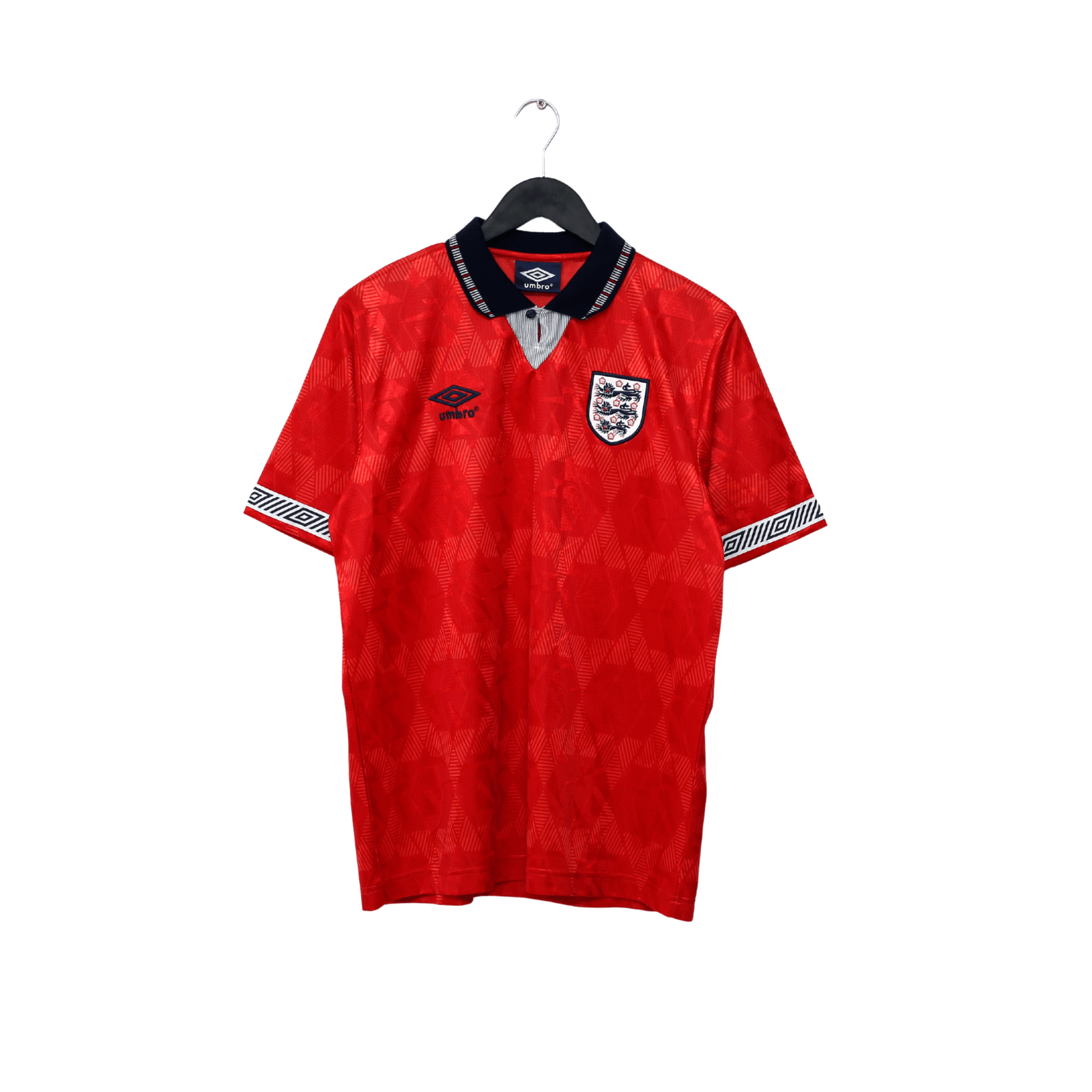 1990/93 WRIGHT #8 England Retro Umbro Away Football Shirt (M) San Marino