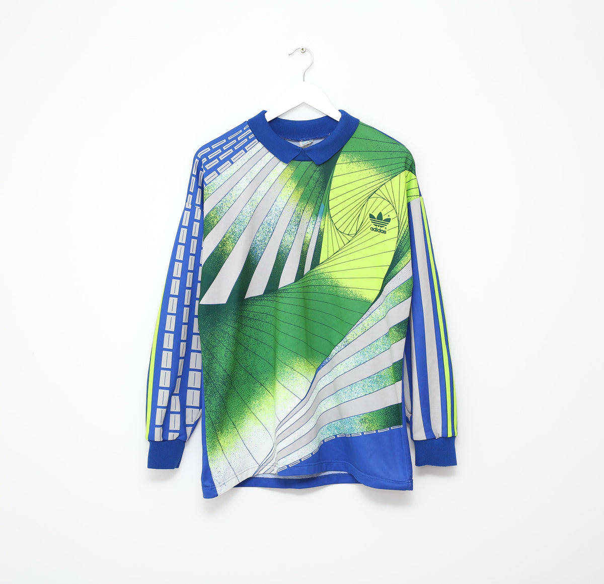 1990/94 #1 ADIDAS Vintage GoalKeeper Football Shirt Jersey (M) Marseille Barthez