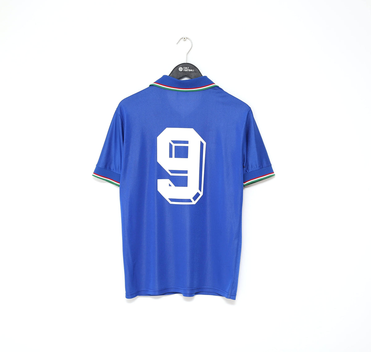1990 ANCELOTTI #9 Italy Vintage Diadora Football Shirt (S) Real Madrid Italia 90