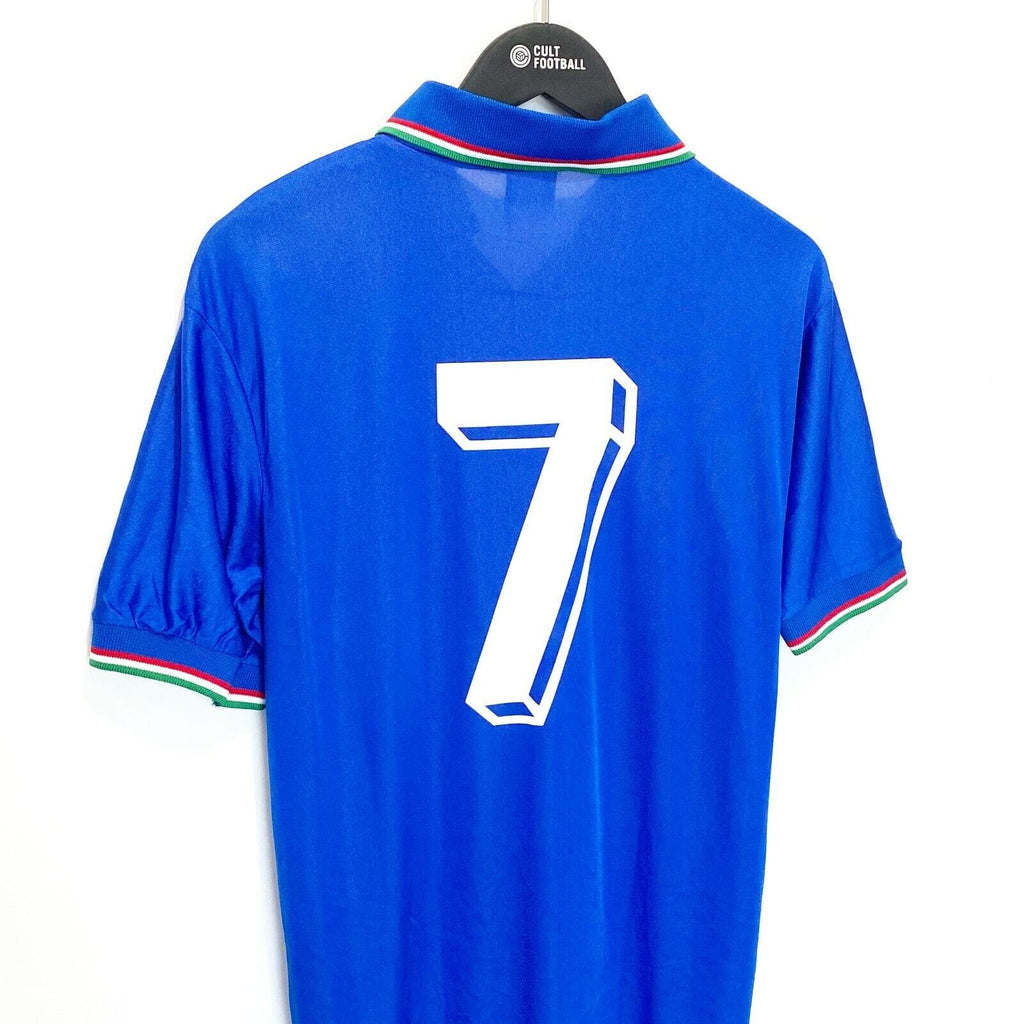 1990 MALDINI #7 Italy Vintage Diadora Home Football Shirt Italia 90 (M) AC Milan