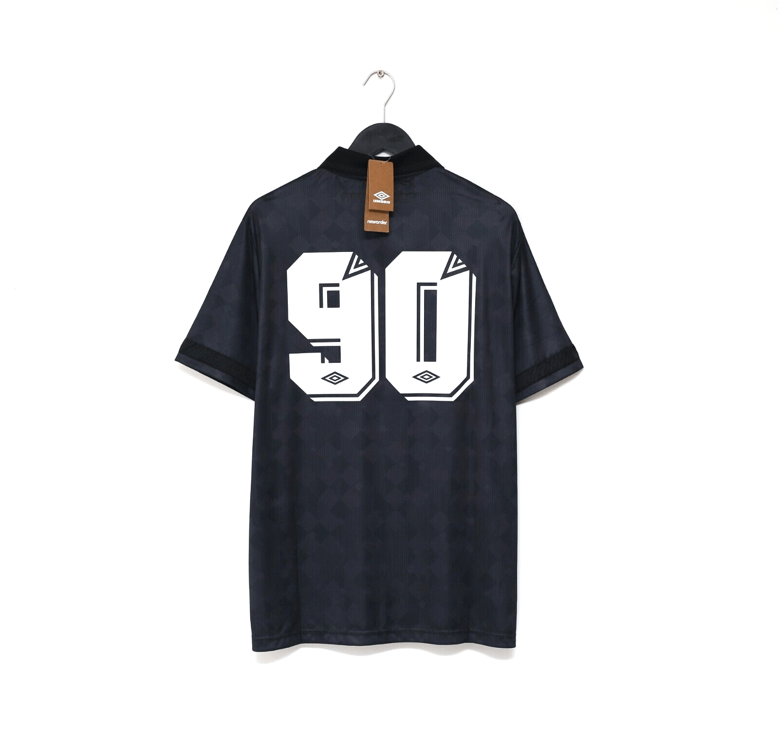 ウェア 90s Umbro vintage Black Football Shirt Vintage UMBRO T-shirt Jersey Black Big Logo Authentic