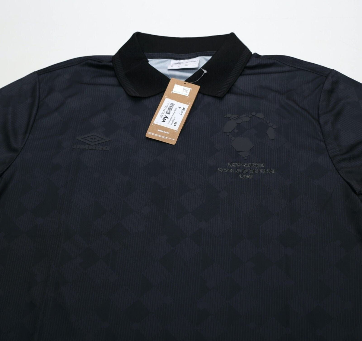 1990 NEW ORDER x UMBRO Retro Blackout Football Shirt (XL) Italia 90 BNWT England