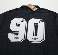 1990 NEW ORDER x UMBRO Retro Blackout Football Shirt (XL) Italia 90 BNWT England
