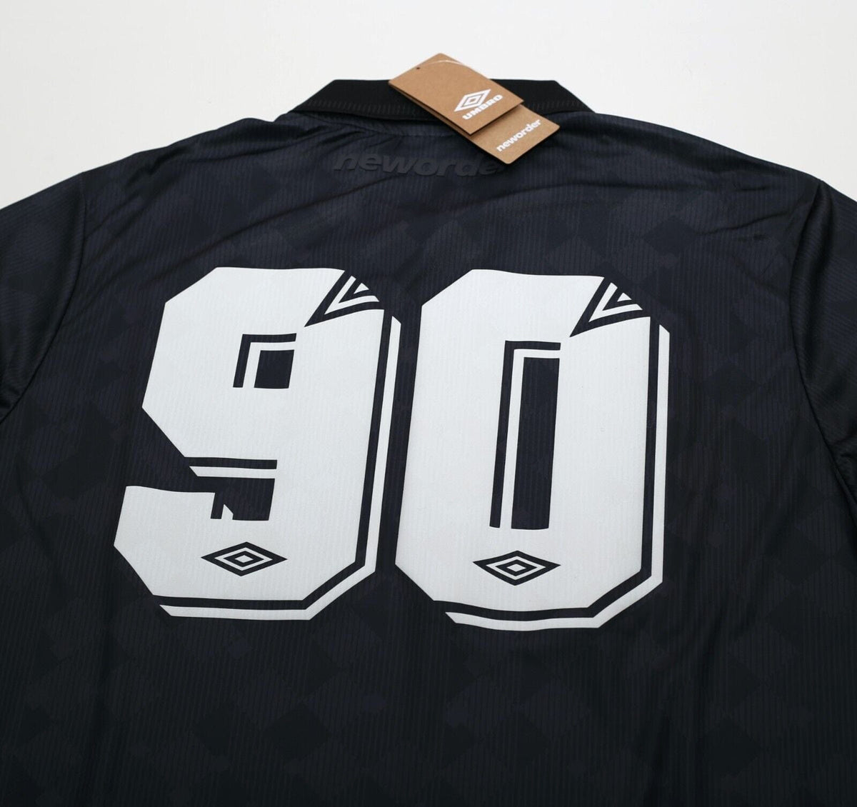 1990 NEW ORDER x UMBRO Retro Blackout Football Shirt (XL) Italia 90 BNWT England