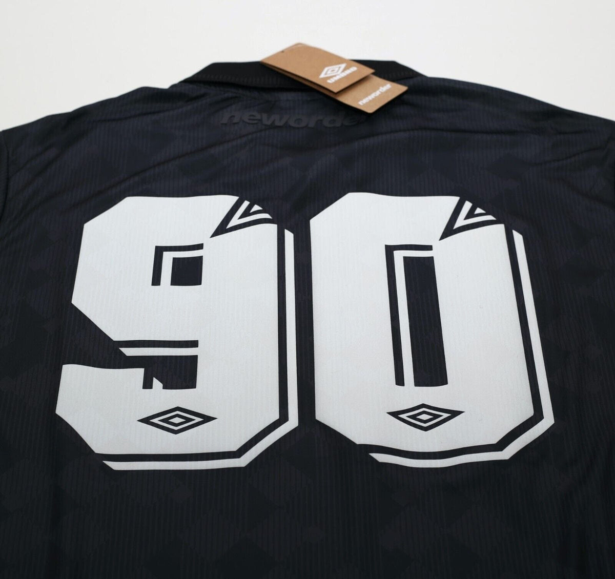 1990 NEW ORDER x UMBRO Retro Blackout Football Shirt (XL) Italia 90 BNWT England