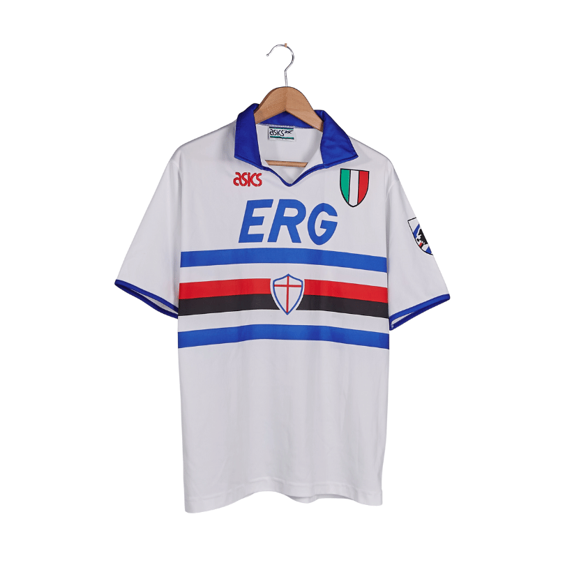 1990 Sampdoria away asics shirt L Excellent