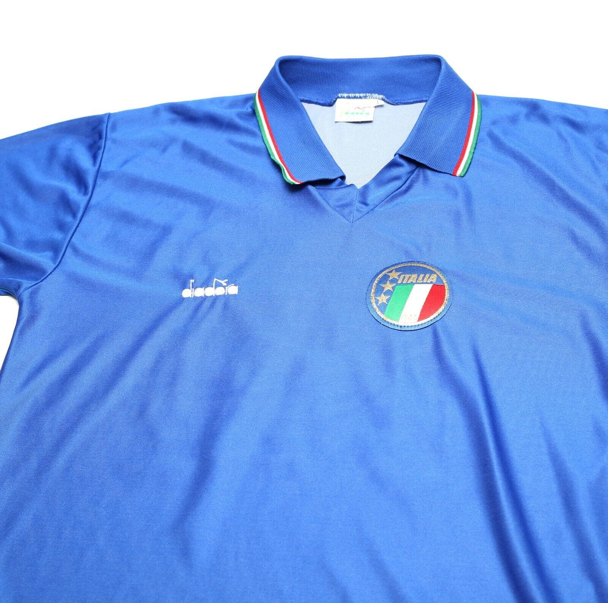 1990 SCHILLACI #19 Italy Vintage Diadora Home Football Shirt Italia 90 (M)
