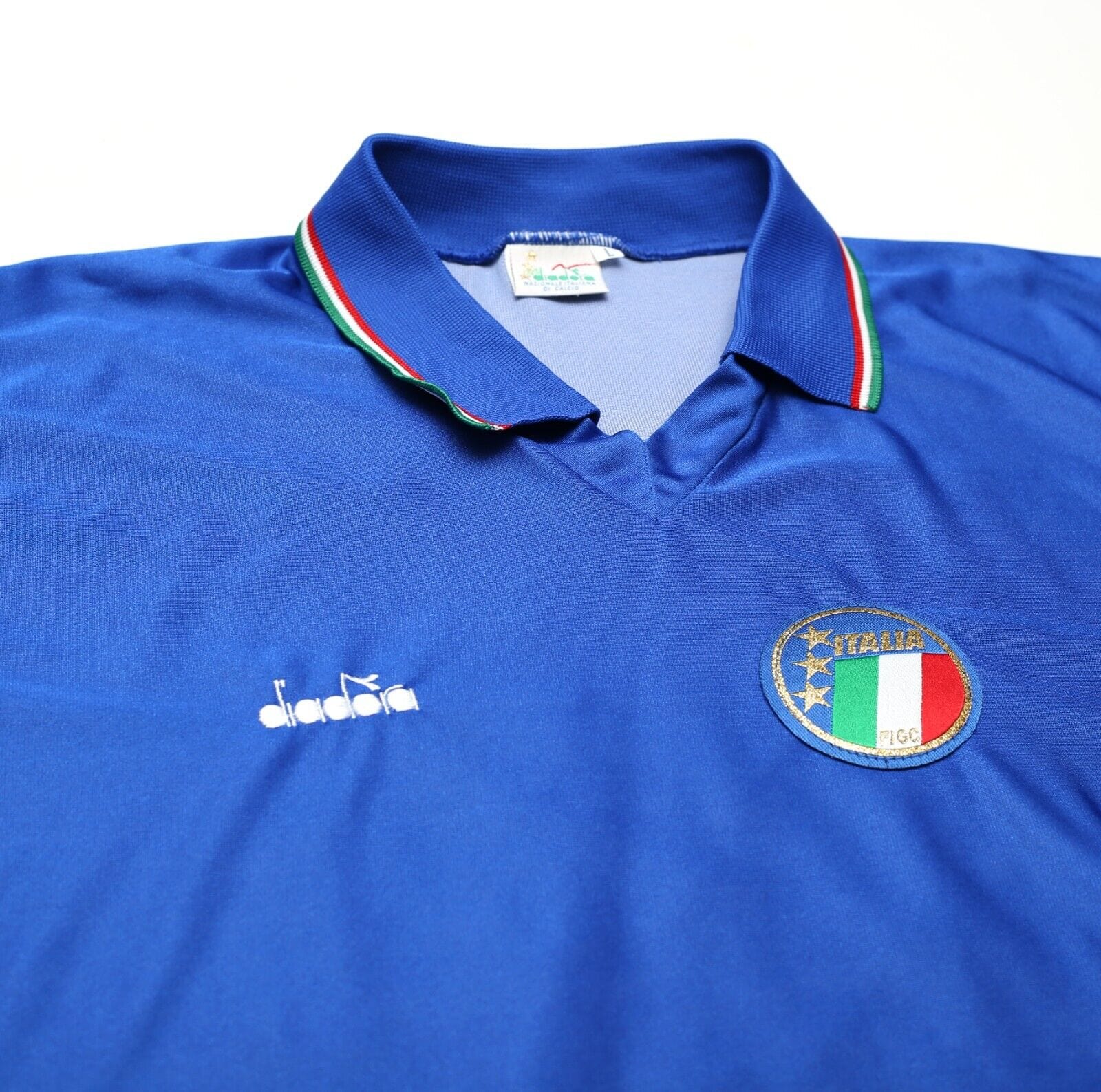 1990 SCHILLACI #19 Italy Vintage Diadora Home Football Shirt Italia 90 (M)
