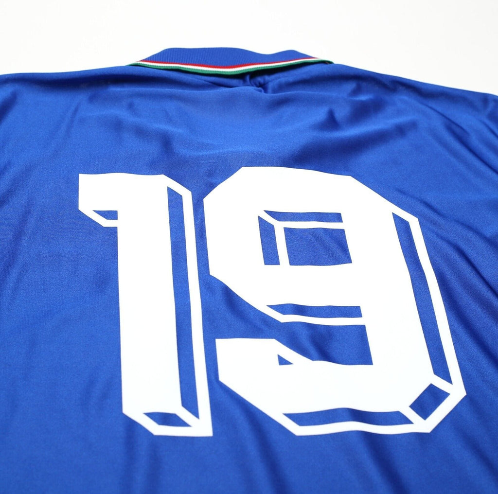 1990 SCHILLACI #19 Italy Vintage Diadora Home Football Shirt Italia 90 (M)