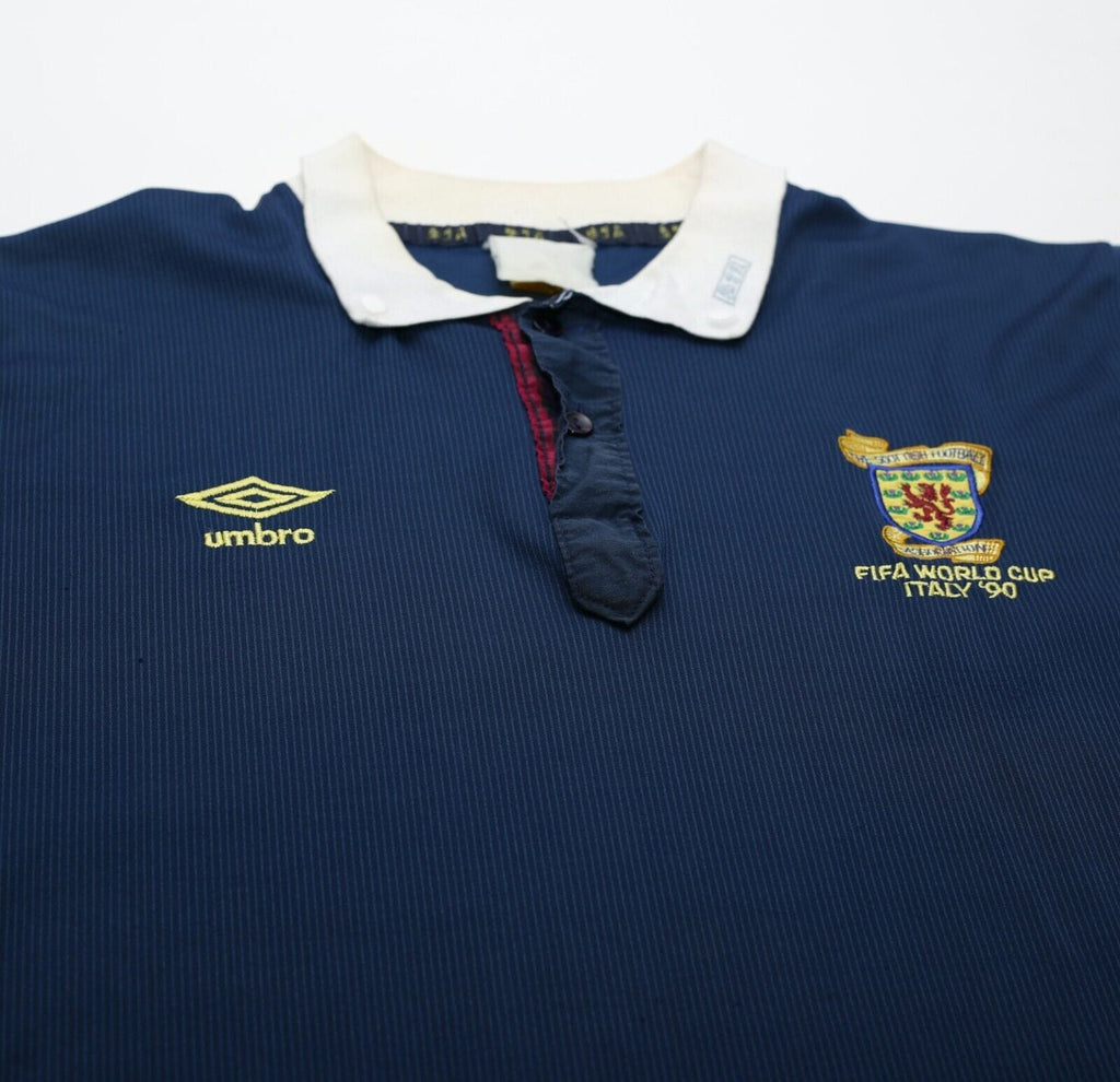 1990 SCOTLAND Vintage Umbro FIFA World Cup Home Football Shirt (L) Italia 90