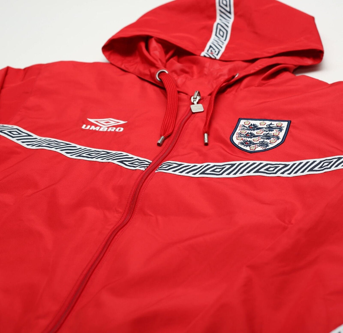 1990 Style ENGLAND Vintage Umbro Hooded Jacket (M) Gascoigne Platt Lineker Era