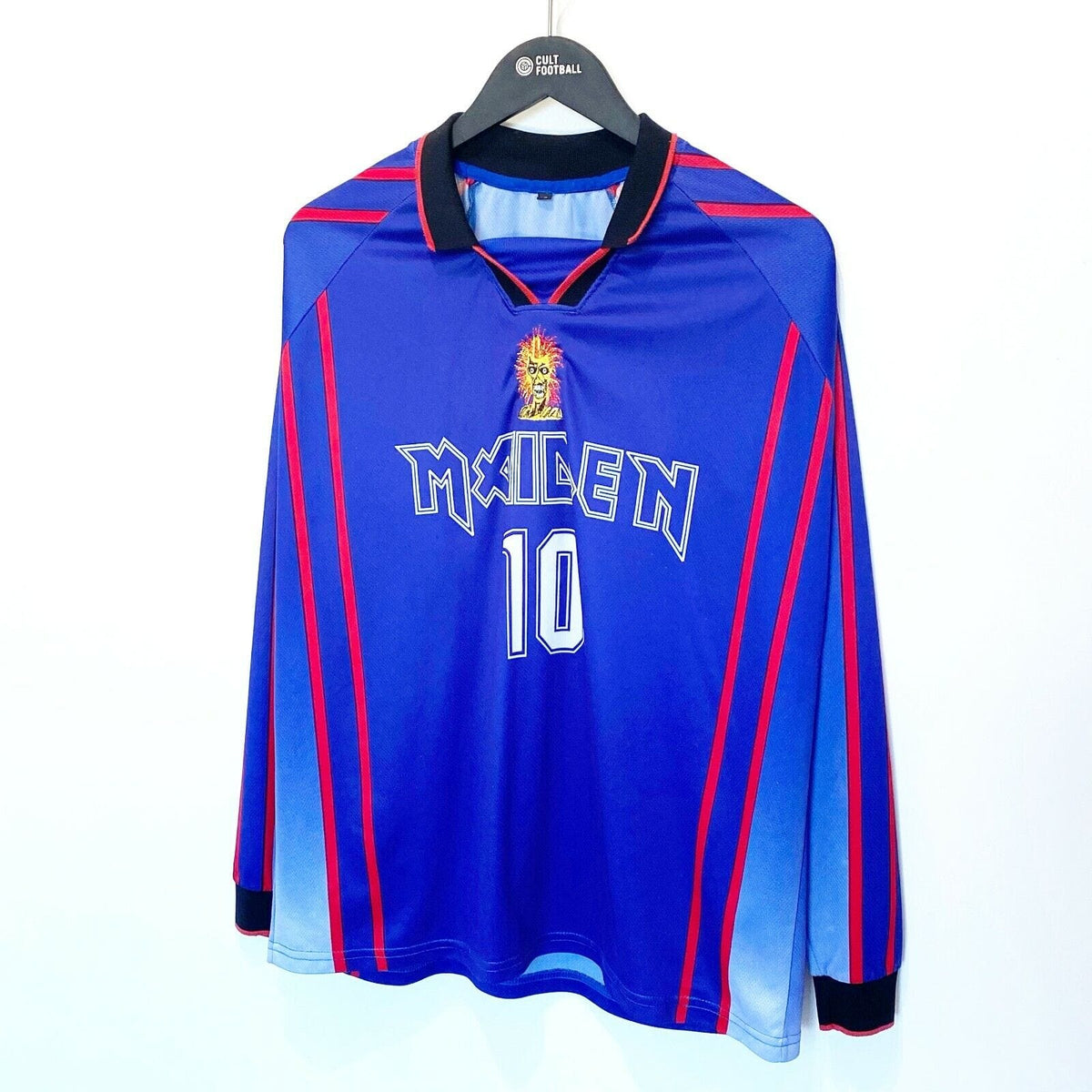 1990s IRON MAIDEN FC Vintage Long Sleeve Football Shirt (L) Possibly 1995