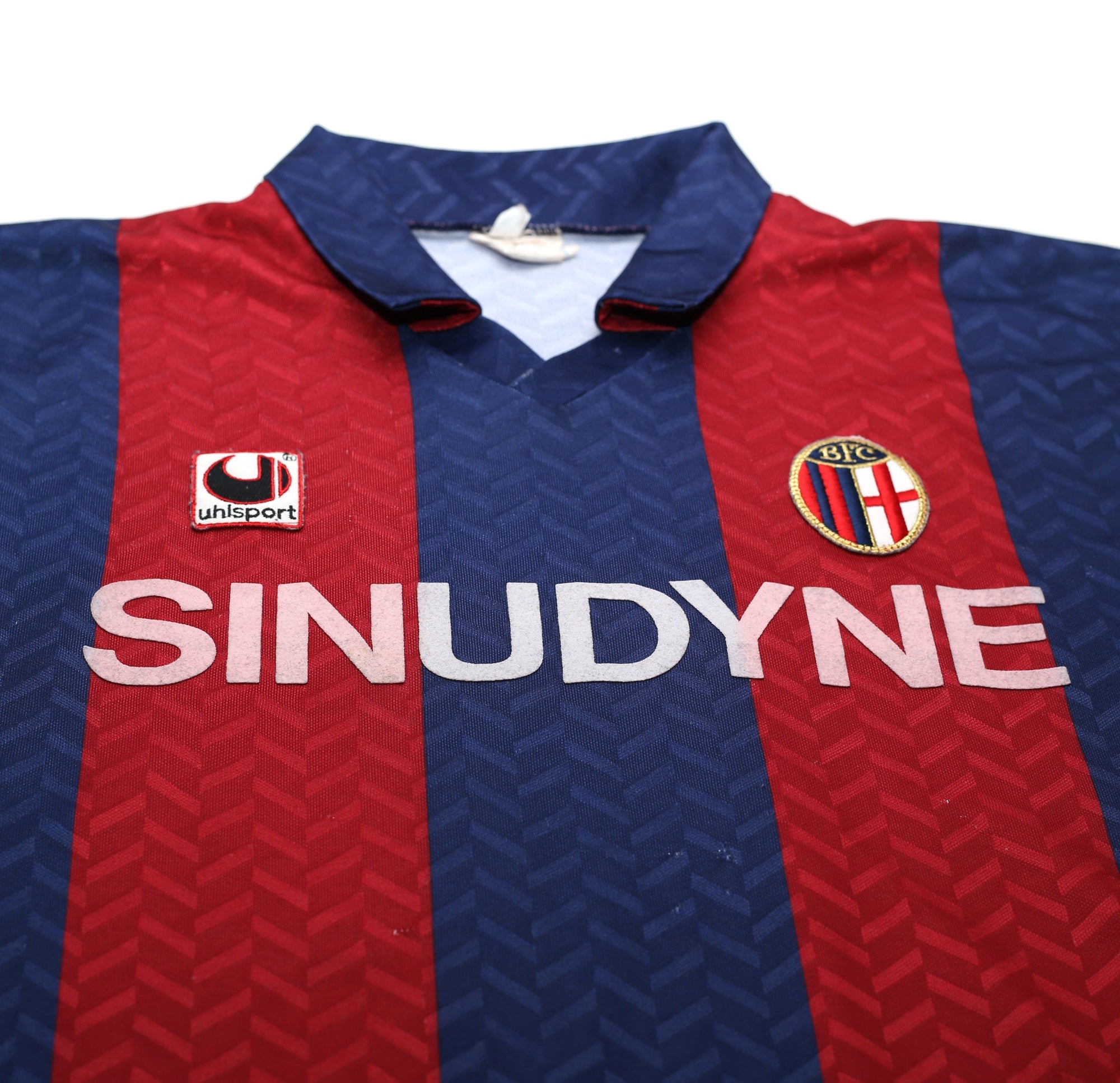 1991/92 BOLOGNA Vintage Uhlsport Home Football Shirt Jersey (M)