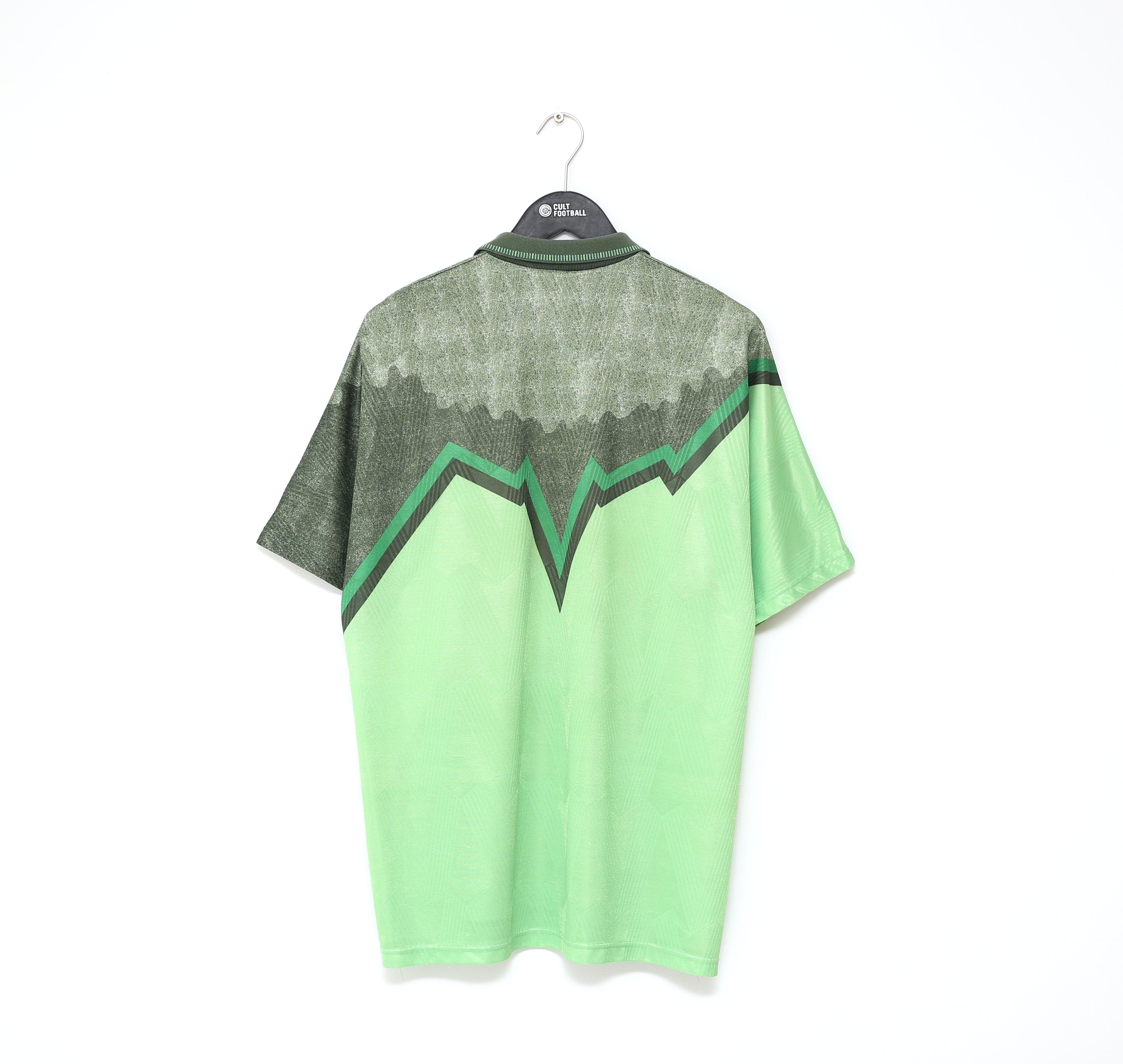 1991/92 CELTIC Vintage Umbro Away Football Shirt Jersey (L) McStay Era