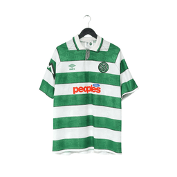 1991/92 CELTIC Vintage Umbro Home Football Shirt (XL)