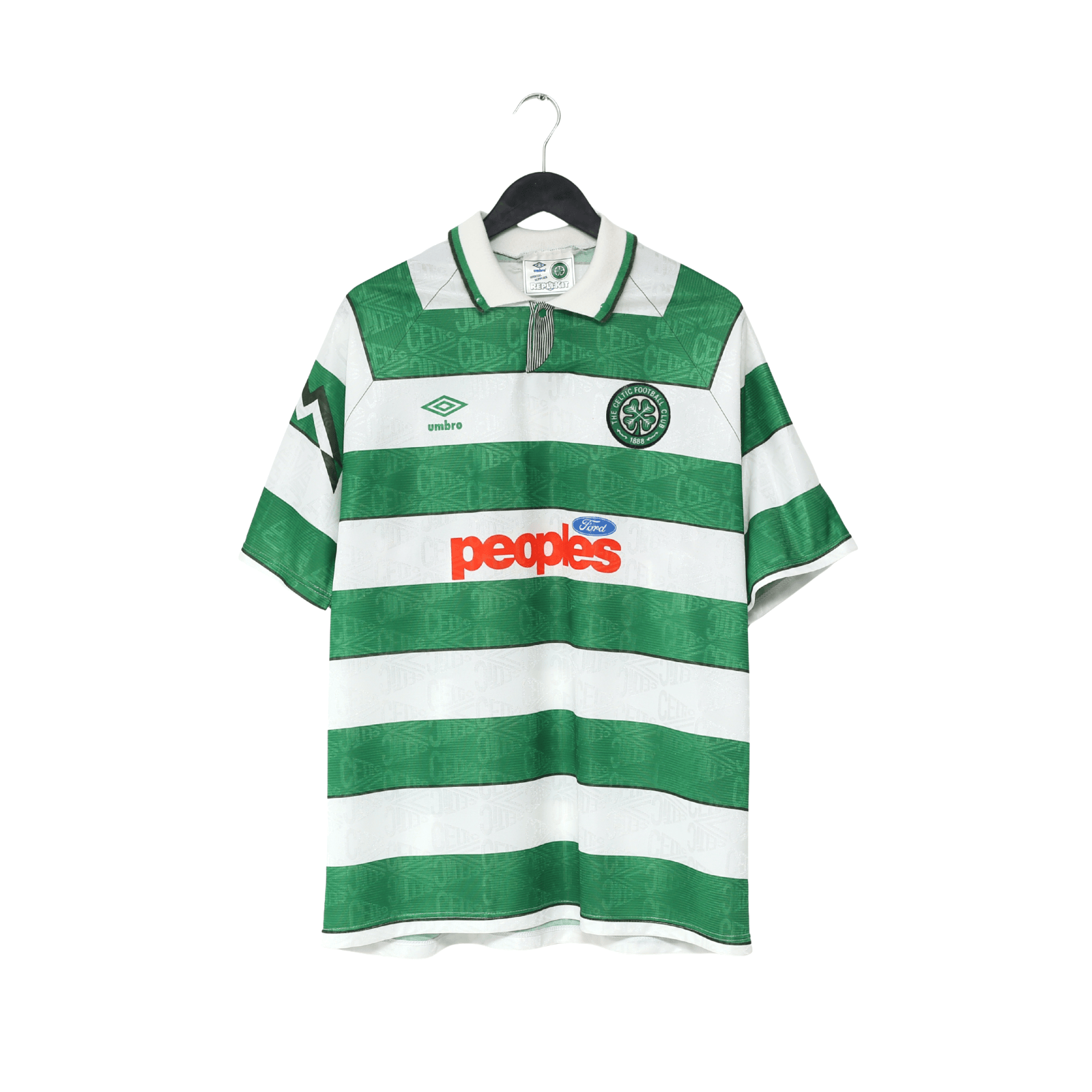 1991/92 CELTIC Vintage Umbro Home Football Shirt (XL)