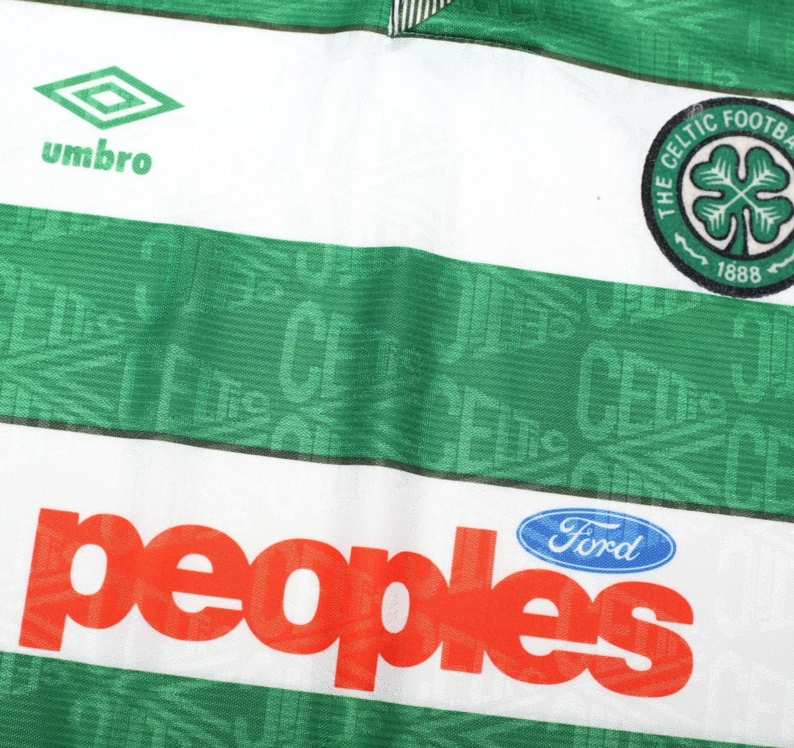 1991/92 CELTIC Vintage Umbro Home Football Shirt (XL)