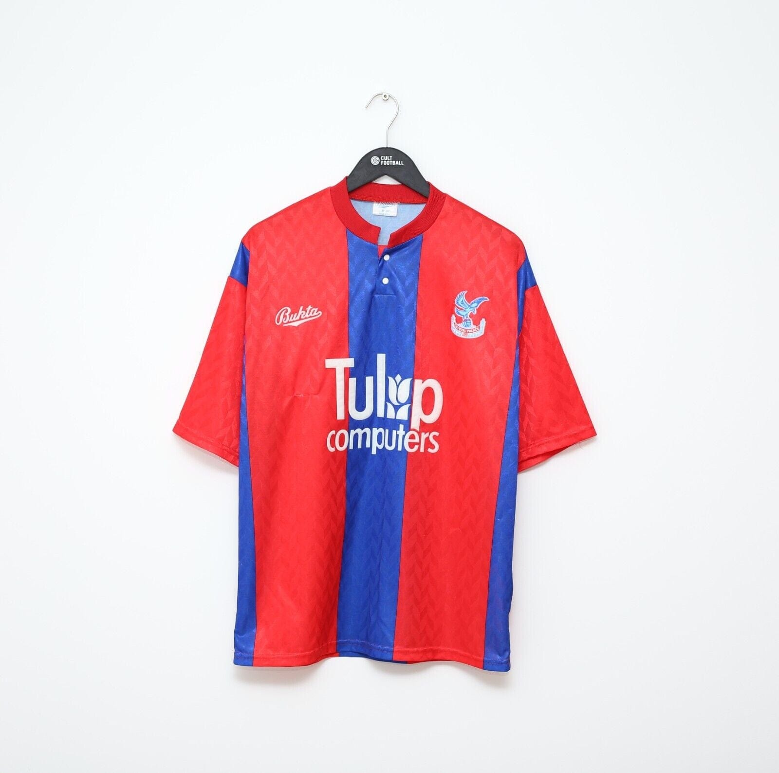 Maillot De Foot Italien Vintage Bukta – Manches Longues, Bleu Moyen