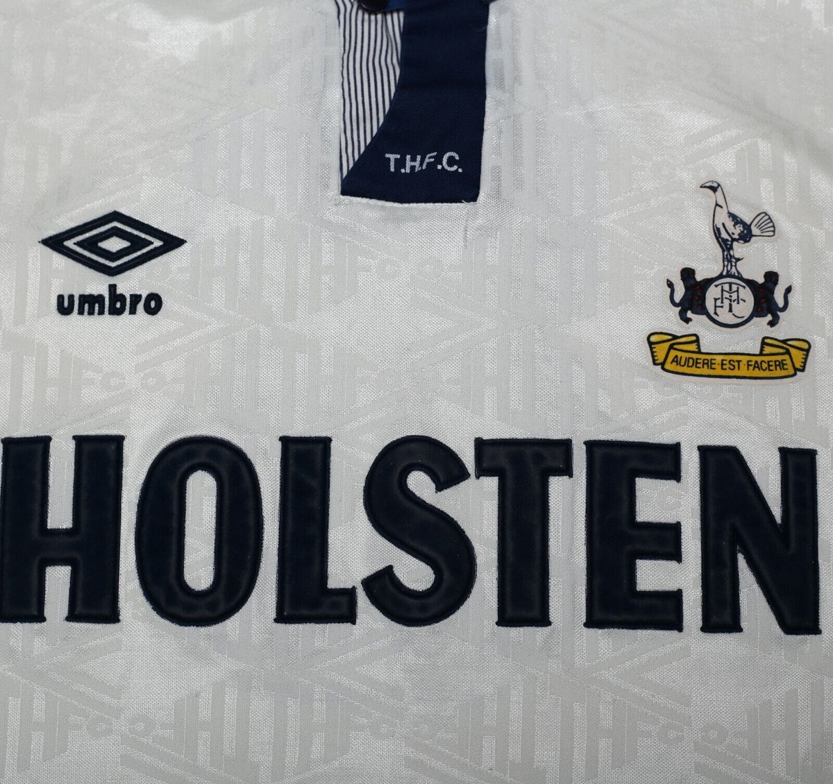 1991/92 GASCOIGNE #8 Tottenham Hotspur Vintage Umbro Home Football Shirt (L)
