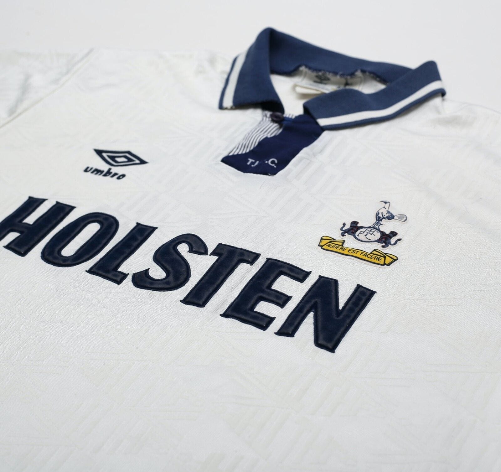 1991/92 GASCOIGNE #8 Tottenham Hotspur Vintage Umbro Home Football Shirt (L)